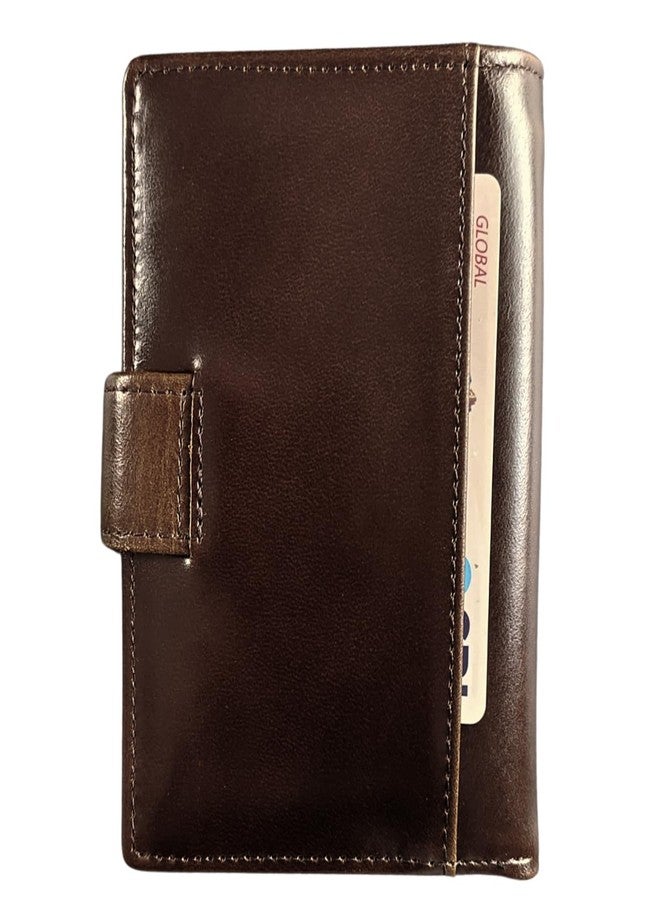 Bracevor Genuine Leather Trifold Wallet Card Holder for Men - Coffee Brown | 21 Pockets : Card Slots | ID Window| Coin Pocket | Cash Pockets | Zip Closure - Image 5